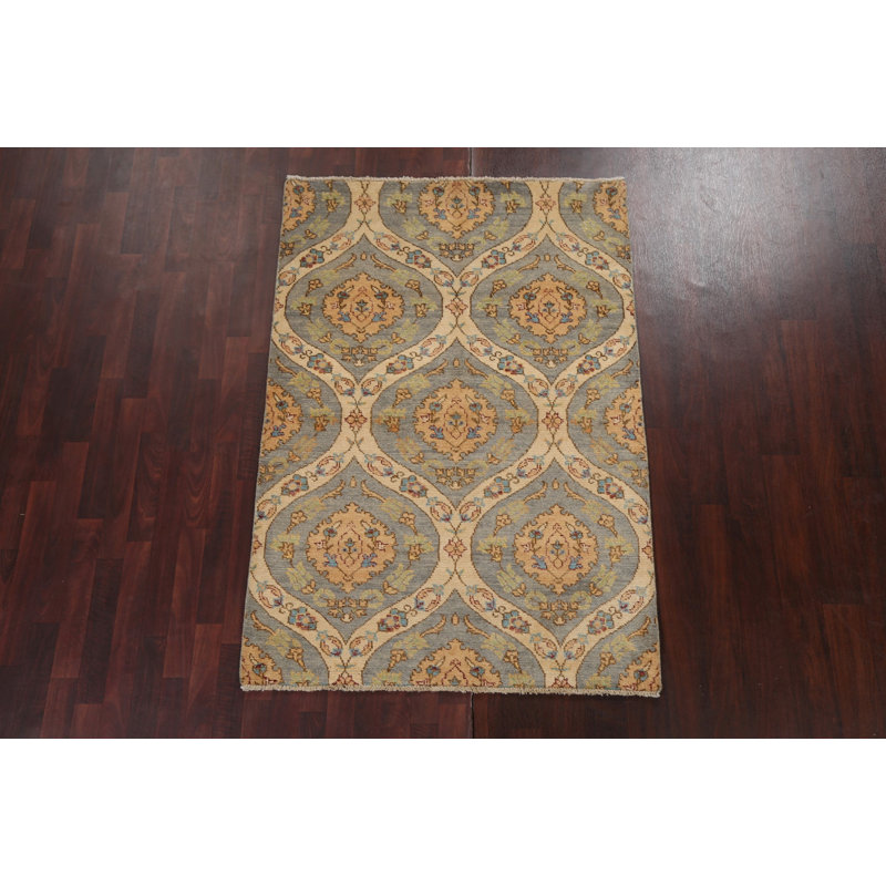 One-of-a-Kind 4'2" X 6'1" New Age Wool Area Rug in