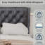 Lit luxueux rembourré en velours avec tête de lit capitonnée, structure robuste pour le confort et le style