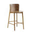 Tabouret de bar d'intérieur en bois Pari, finition noyer, ensemble de 2