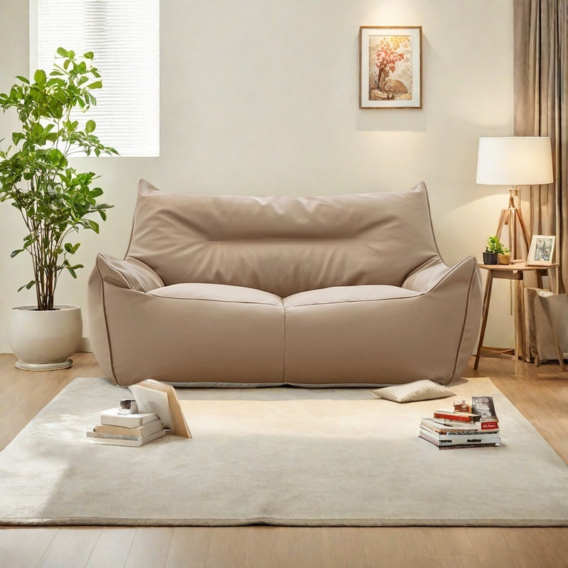 Canapé à billes rétro, Blanc, H 25,59 po x l 62,99 po x P 35,43 po