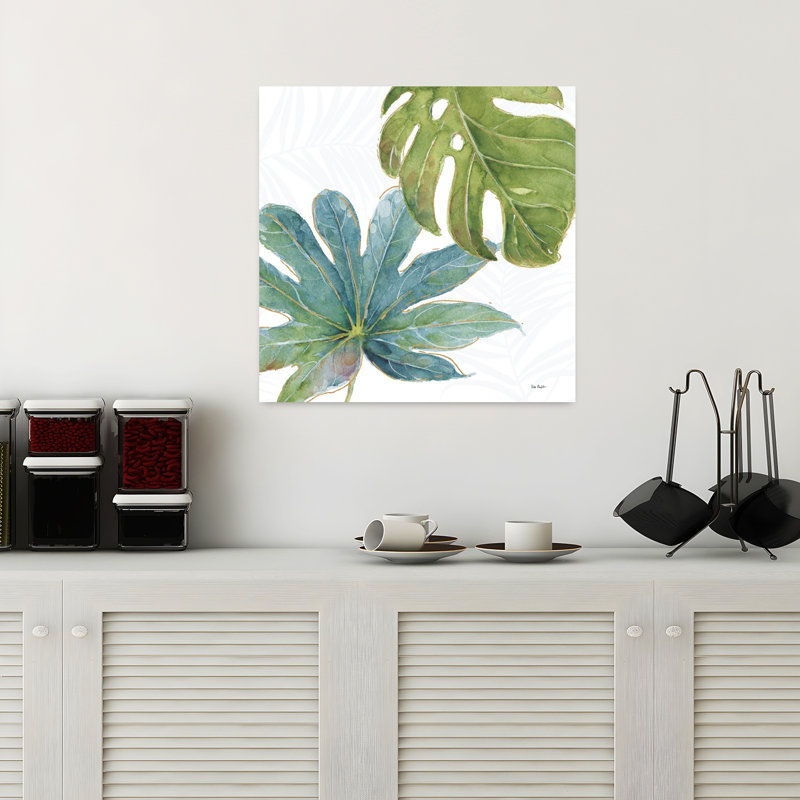 Art tropical tropical, rosé tropical, paysage de palmier, H 18 po x l 18 po