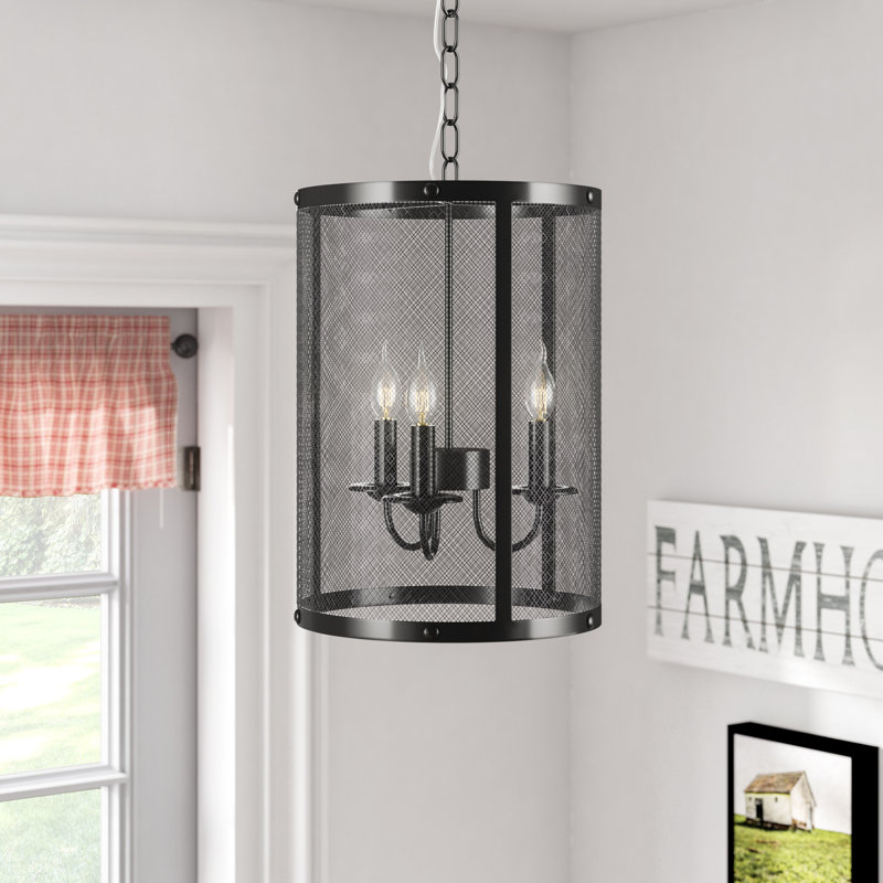 Luminaire suspendu cylindrique simple à 3 lumières Aakiyah
