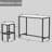Reitz Wood and Metal 3-Piece Dining Set-1508065151-1508065148