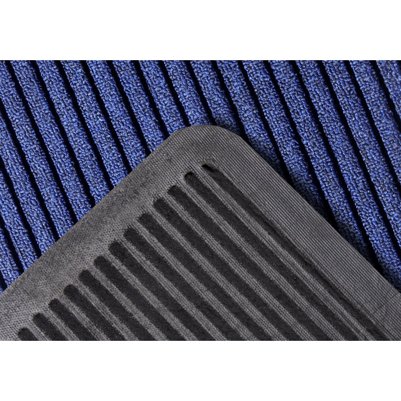 Mix Mats Ornament Borders Kitchen Mat, Blue