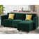 L-Shaped Sectional Modular Velvet Sofa with Storage Ottoman