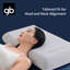  Oreiller de sommeil profond à double noyau, gris, mousse à mémoire de forme pour enfants, idéal pour les dormeurs latéraux, soulagement de la douleur au cou, housse lavable confortable, utilisation quatre saisons, emballage cadeau (19,7 po x 11,8 po x 2 po)-2043022536-2043022540