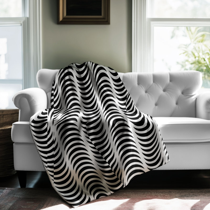 Ébène blanc - couverture Sherpa 1 pièce de qualité supérieure 0176, L 60 po x L 80 po