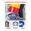 Chariot pour fût de 208 litres (55 gallons), capacité de charge de 907 kg (2000 lb), chariot robuste avec traverses et 4 roulettes pivotantes, chariot antibasculement pour la manutention de fûts en entrepôt, bleu