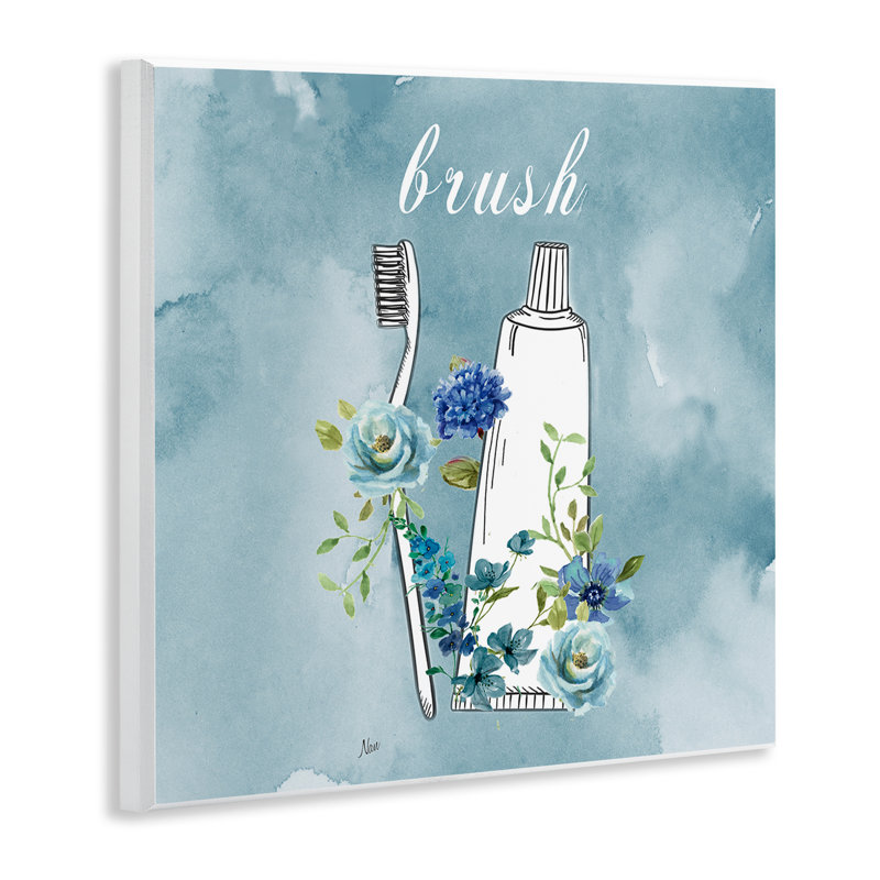 Plaque murale florale pour la salle de bain, design par Nan