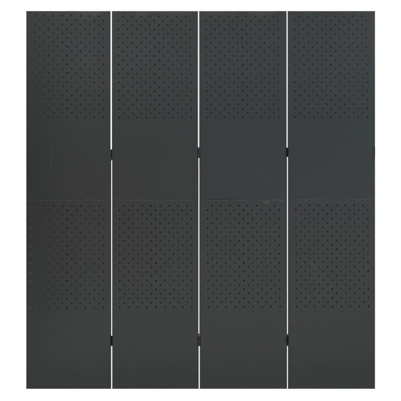 Cassiah 180cm H Folding Room Divider, Anthracite, 4