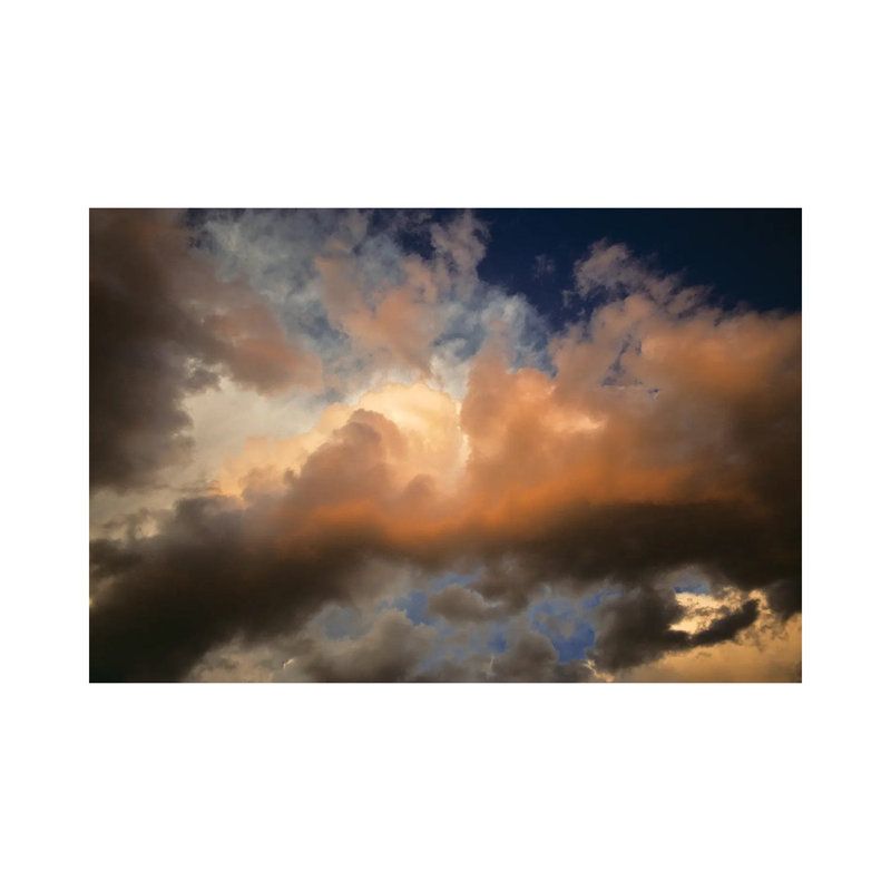 Sunlight Coming Through Rolling Dark Storm Clouds by Vintage Images - Wrapped Canvas Print