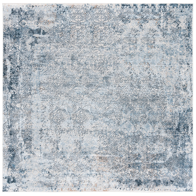 Jiayou Performance Geometric Rug, Square 6'7"