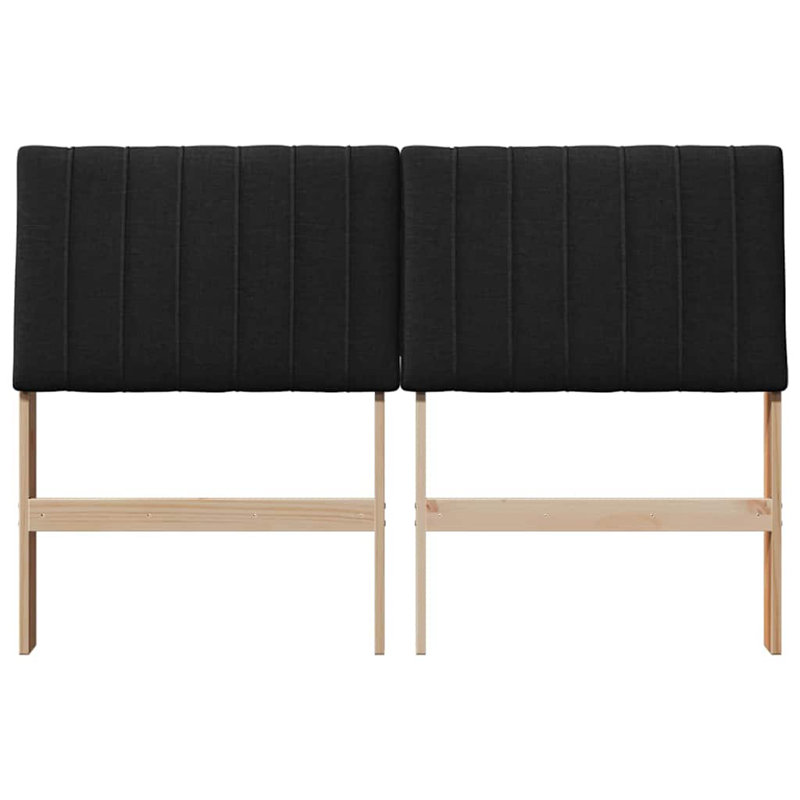 Solid Wood Headboard, EU Double - 140 x 200 cm, Brown, Black