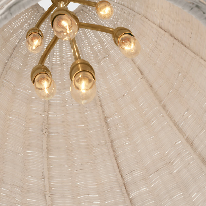 Kokomo Pendant by Chapman & Myers, 44.25" H x 20" W x 20" D, Chalk, 46 cm H x 30 cm W