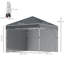3x3m Height Adjustable Pop Up Gazebo, Upf 30+ Water Resistant Party Tent With 2 Removable Sidewalls, Leg Weight Bags & Wheeled Carry Bag, Dark Grey