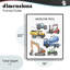 "Construction Camions Machines", estampe numérique, conception par Christine Simpson Art-1415844367-1415844364