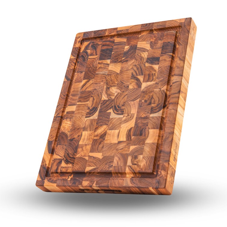 BEEFURNI Teak Wood End Grain Cutting Board & Reviews