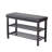 Compact 3-Tier Shoe Storage Bench With PU Cushion, Metal Mesh Shelves For Entryway And Hallway Organization