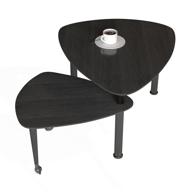 Table basse rotative moderne à 360 degrés, Noir