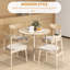 Petite table de cuisine de 35 po, table rabattable rabattable pour petits espaces, table de salle à manger pliante ronde avec pieds en bois massif pour la cuisine, la salle à manger, couleur chêne