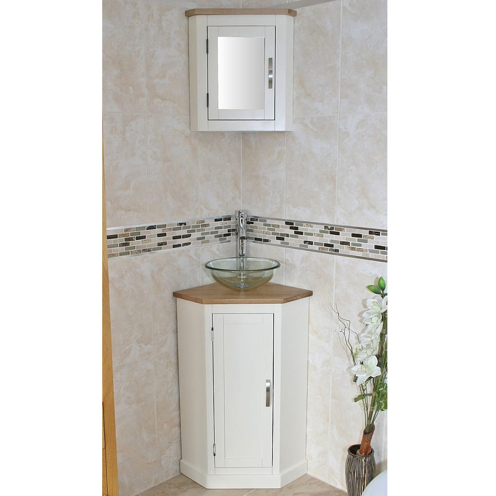Crampton 390mm Single Bathroom Vanity with Vessel Glass Basin
