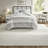 Farmhouse Cotton Oversized Bedding Set, Queen, White/grey