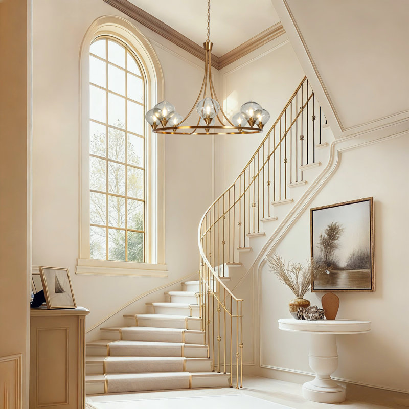 Elisabette 8 - Light Large Dimmable Wagon Wheel Chandelier