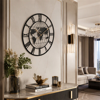 Horloge murale en métal de 91 cm (36 po)