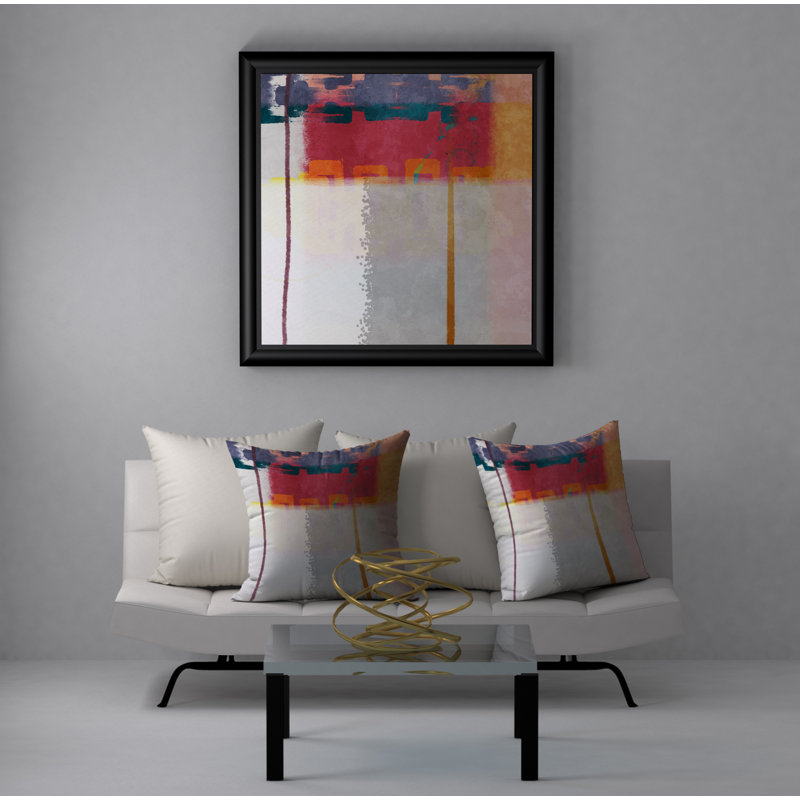Abstract Throw Pillow, 20" H x 20" W