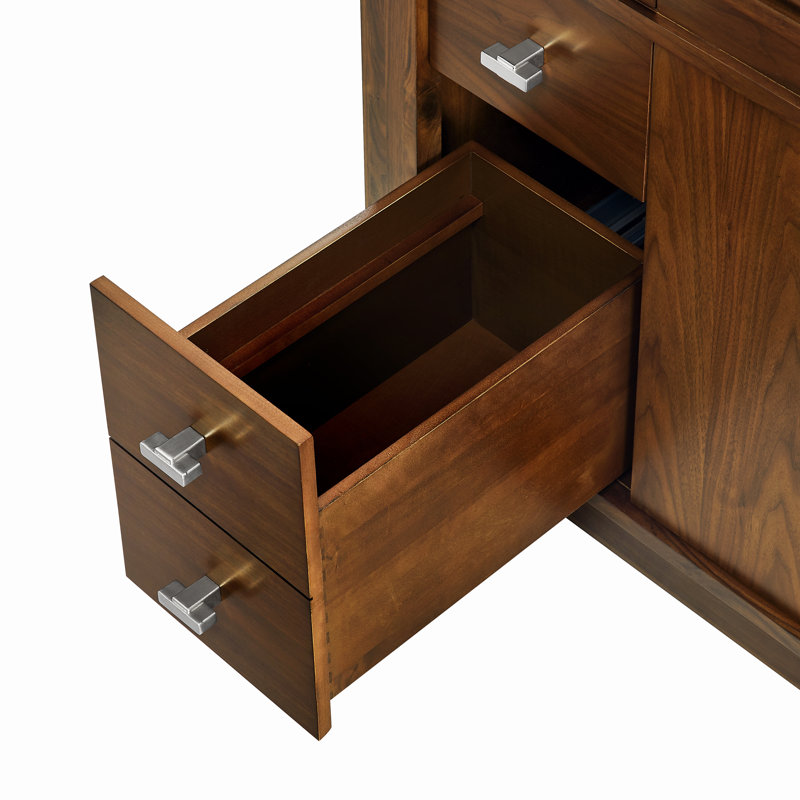 FLW Harmony 36 Wood Sink Vanity, Walnut, 48