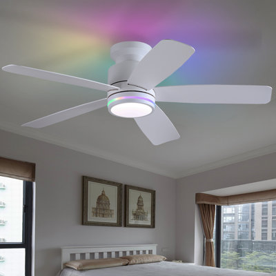 Ventilateur de plafond encastré avec lumières DEL et télécommande