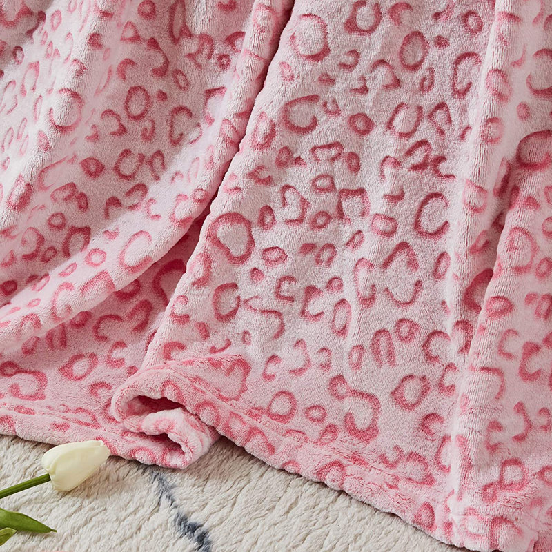 Couverture en flanelle , Rose, 50 po x 60 po