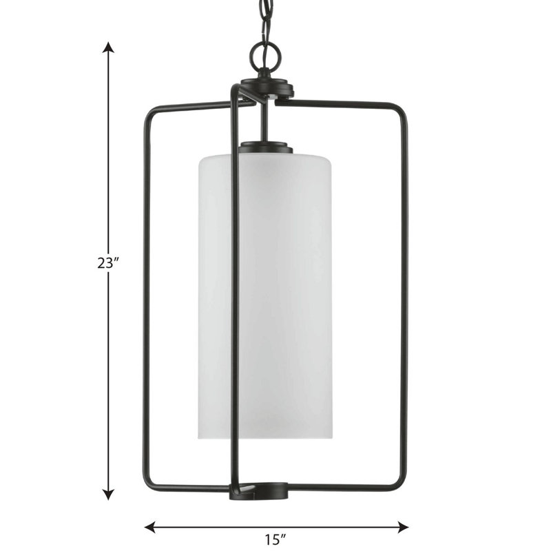 1 - Light Lantern Pendant, Matte Black