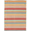 Tapis rouge / vert / beige en laine à motif géométrique fait à la main Kilim-408777331