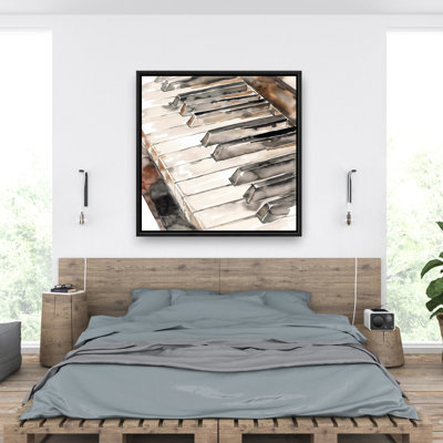 Piano - Musical Illustrative Framed Canvas for Home Decor