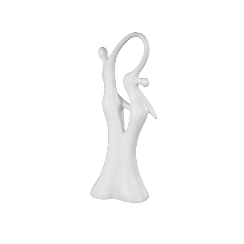 Cole And Grey Ceramic Dancing People Sculpture, White