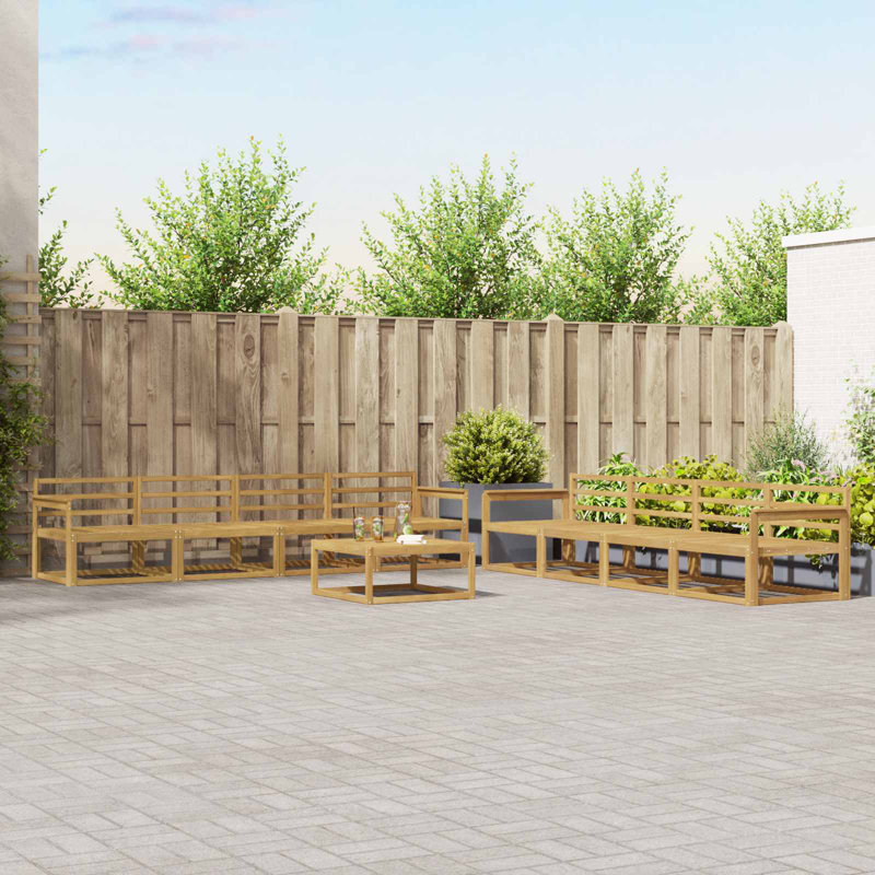 Outdoor Sofa Set 9 pcs Garden Furniture Patio Seating Backyard Modular