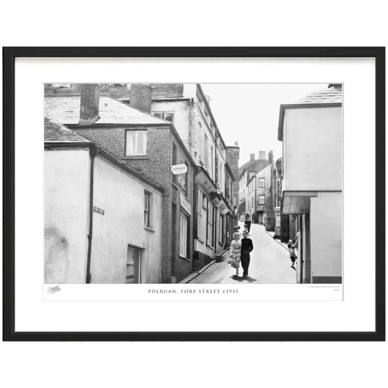 Polruan, Fore Street C1955 - Single Picture Frame Print, 60cm H x 80cm W x 2.3cm D