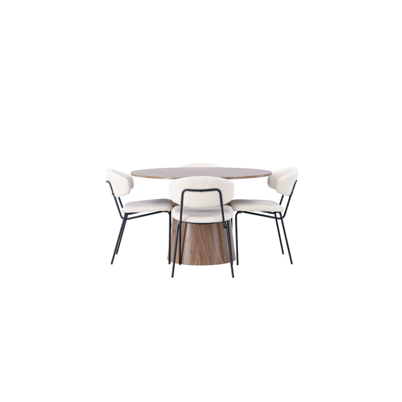 Boudreaux 4 - Person Dining Set, Beige