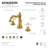 Kingston Brass American Classic Two-Handle 3-Hole Deck Mount Widespread Bathroom Faucet with Pop-Up Drain-53240172