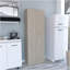 Armoire à rangement multiple, cinq tablettes, armoire double porte - gris clair