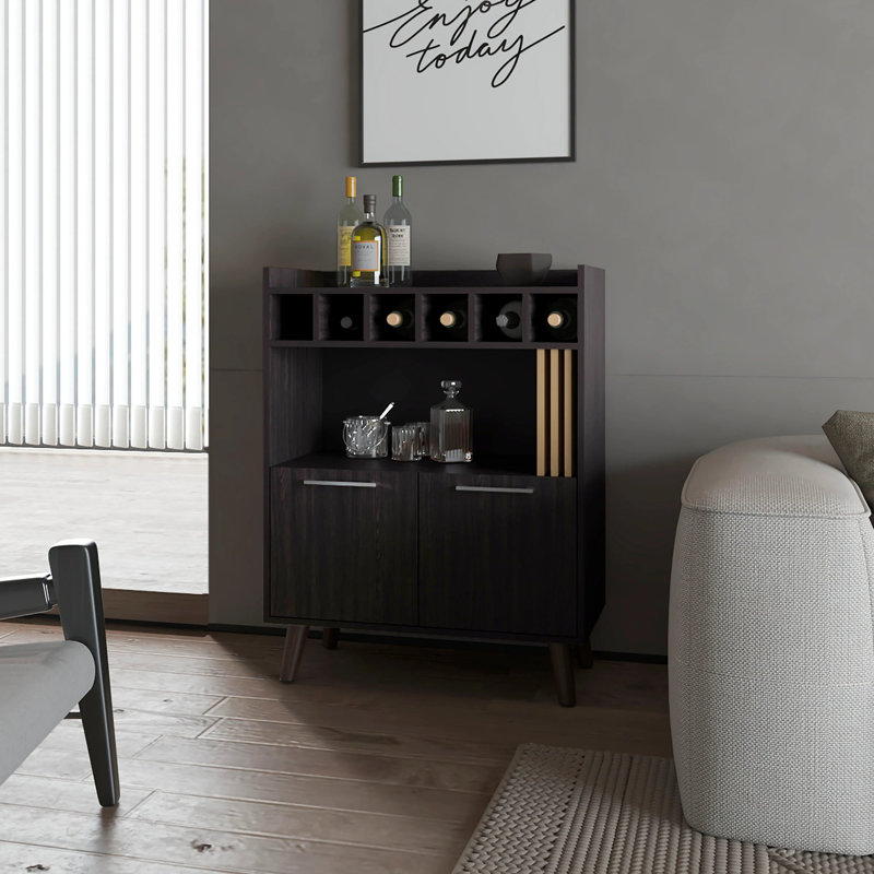 Armoire de bar moderne et élégante - Rangement et présentation de vin