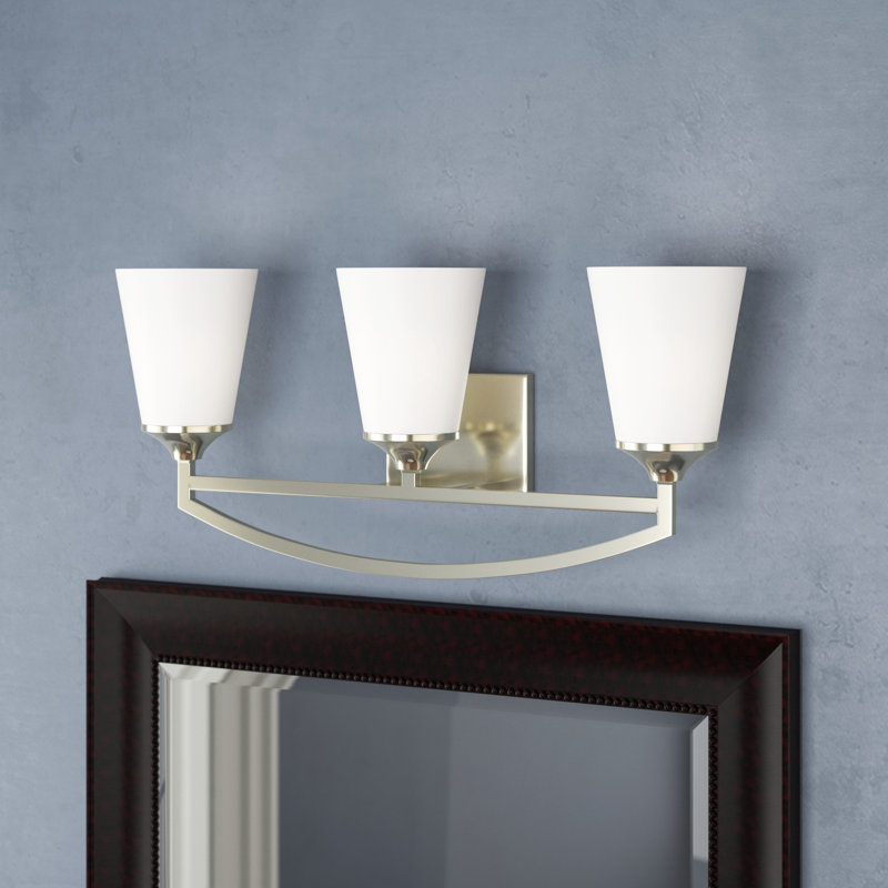 Hanford Three Light Wall / Bath from Generation Lighting , Brushed Nickel, Yes