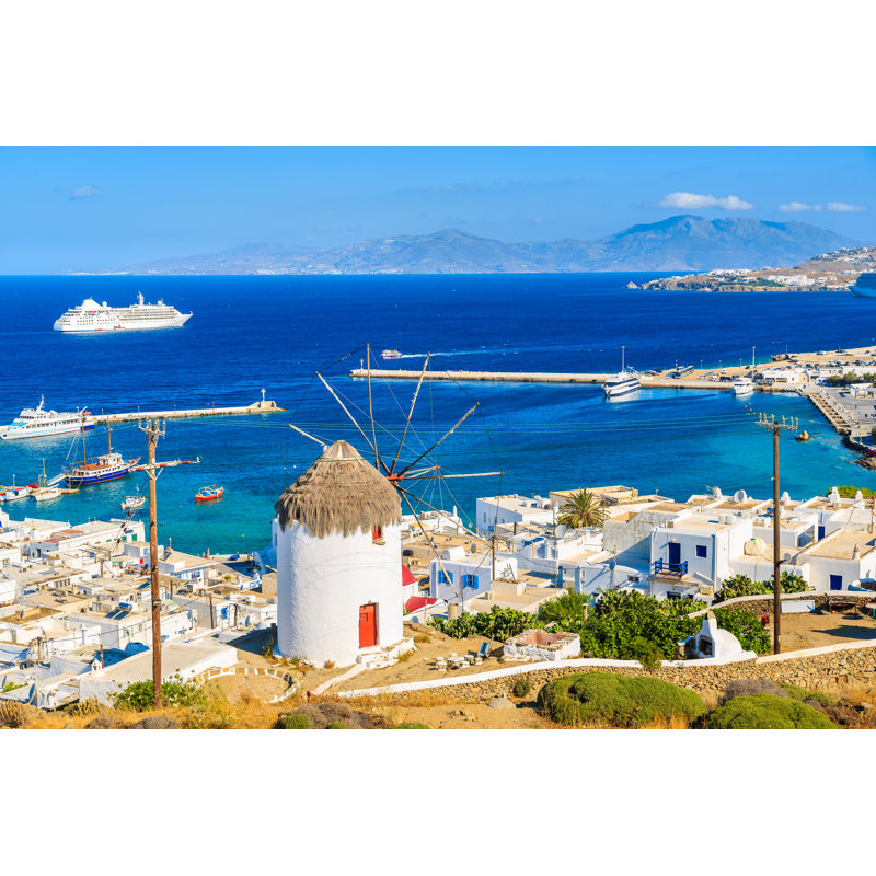 Mykonos Port by Pkazmierczak - Wrapped Canvas Print, 30cm H x 46cm W x 3.8cm D