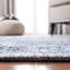 Tapis oriental oriental en polyester touffeté à la main bleu turquoise-1229908533