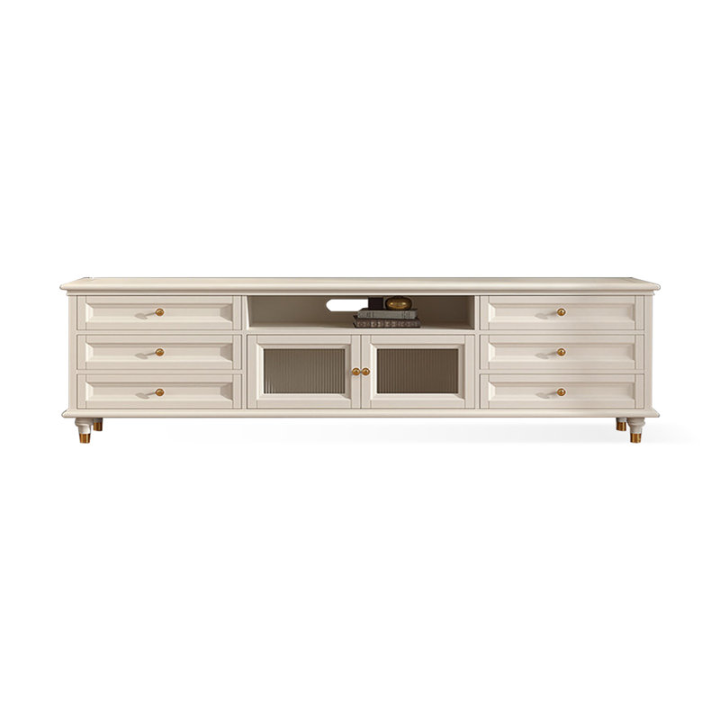 Meuble télé moderne en bois manufacturé beige, 86.61
