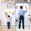 48 po x 36 po, tableau blanc mobile sur deux côtés, tableau effaçable à sec sur roulettes-120885056