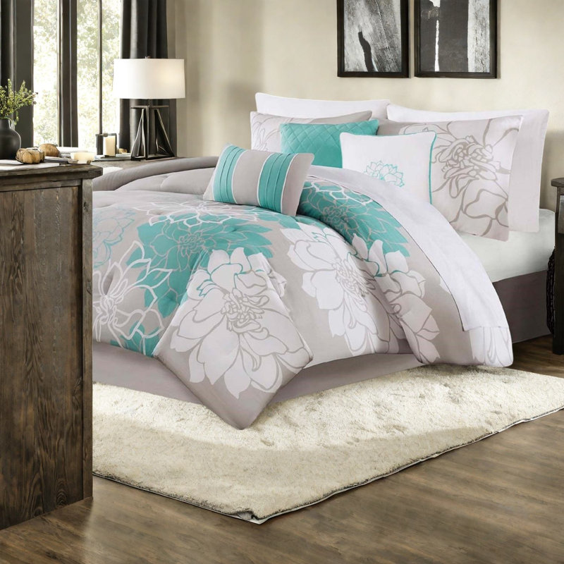 Ensembles de literie certifiés pour lit simple en satin de coton à motif floral pour maison moderne