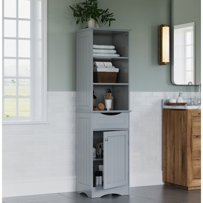 Grande armoire à literie pour la salle de bain avec tiroir et tablettes Ashland de RiverRidge