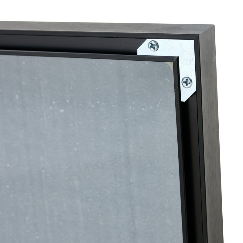 Miroir Adamariz, Noir, noir, noir, noir, 65,01 po x 22,01 po, Métal métal